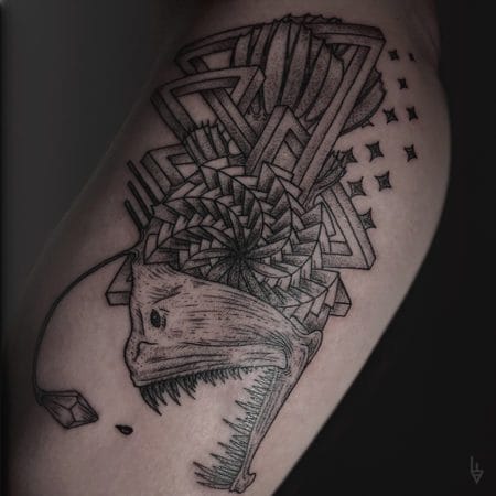 Tattoo pez geometrías